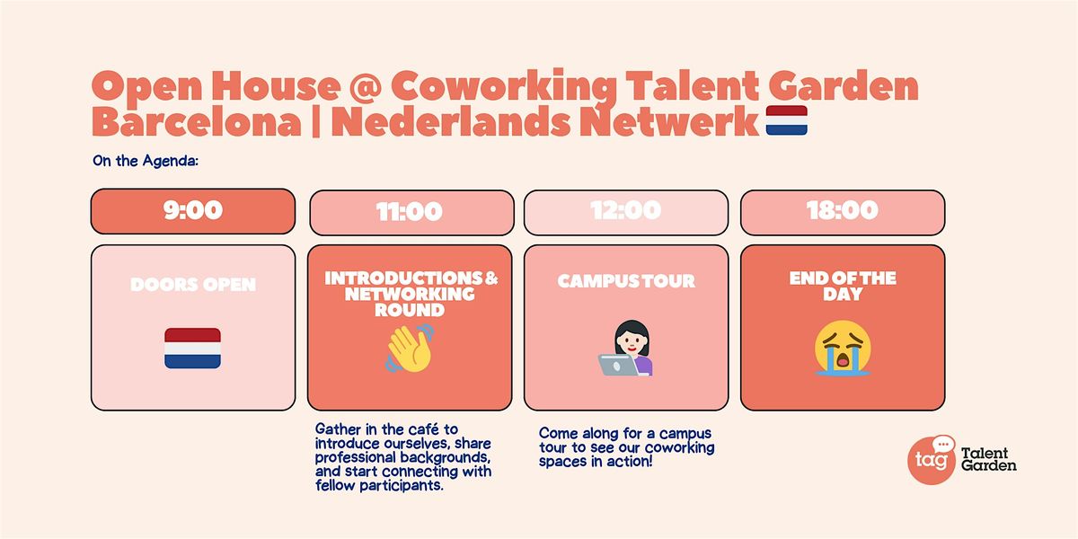 Open House @ Coworking Talent Garden Barcelona | Nederlands Netwerk