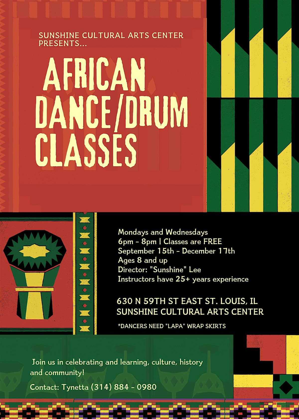 FREE African Dance and Drum Classes