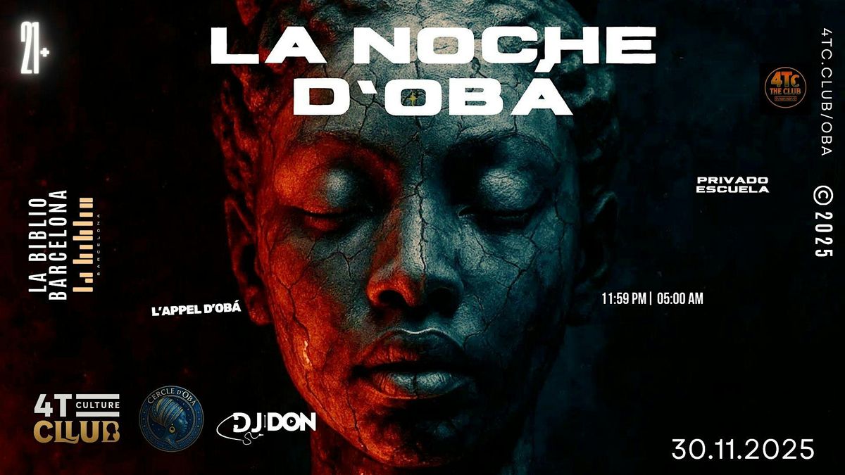 [Free Tickets] La Noche d'Ob\u00e1, en La Biblio Barcelona (Afro-House)