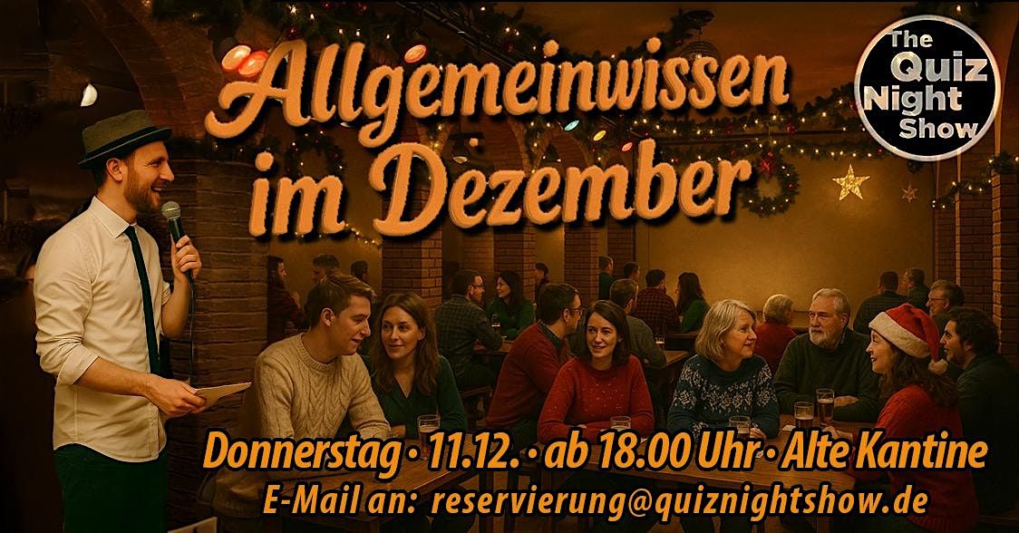 Quiz Night #547.1 - Allgemeinwissen im Dezember (am Donnerstag)