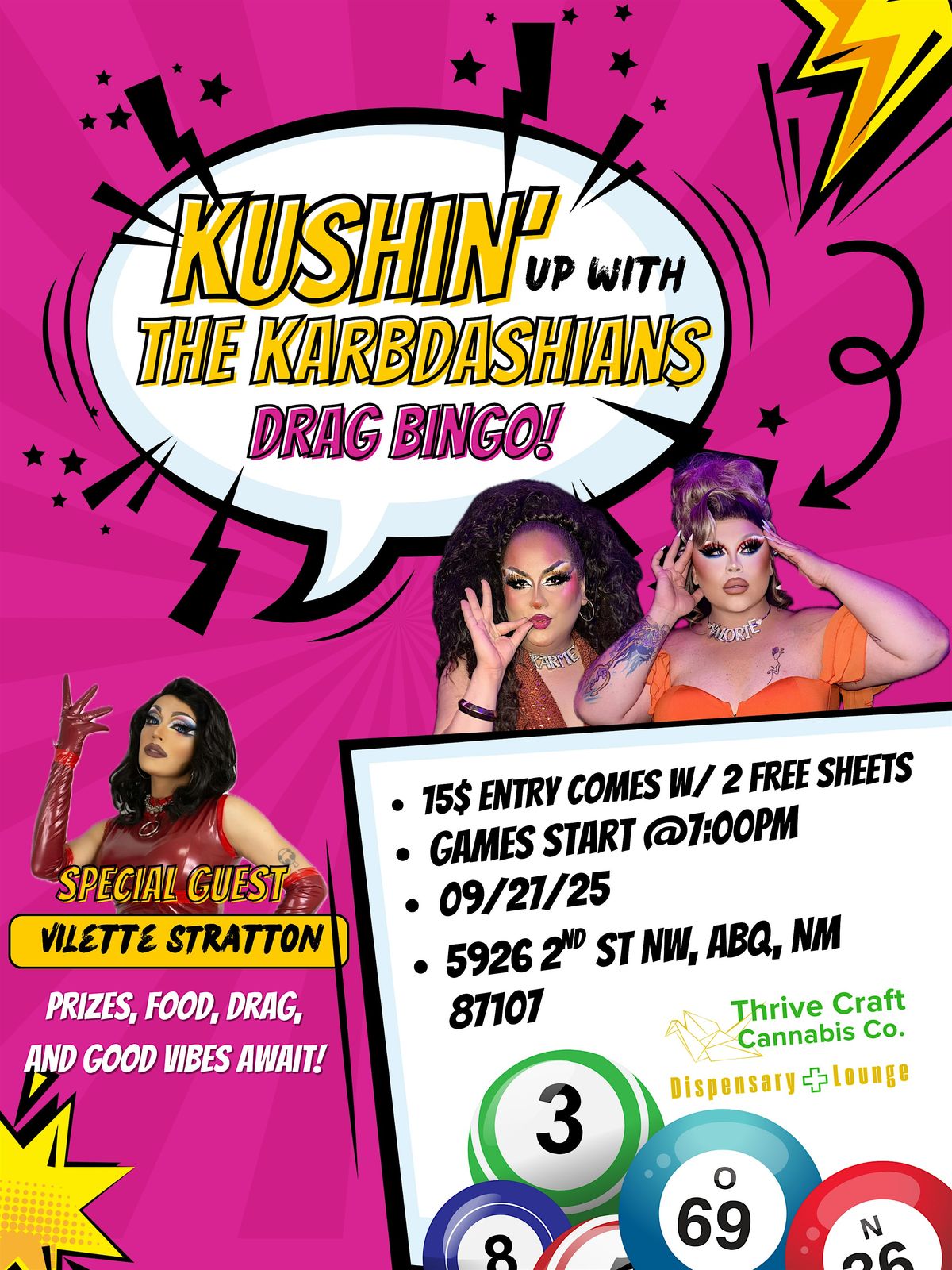 KUSHIN\u2019 up with the KARBDASHIANS Drag Bingo