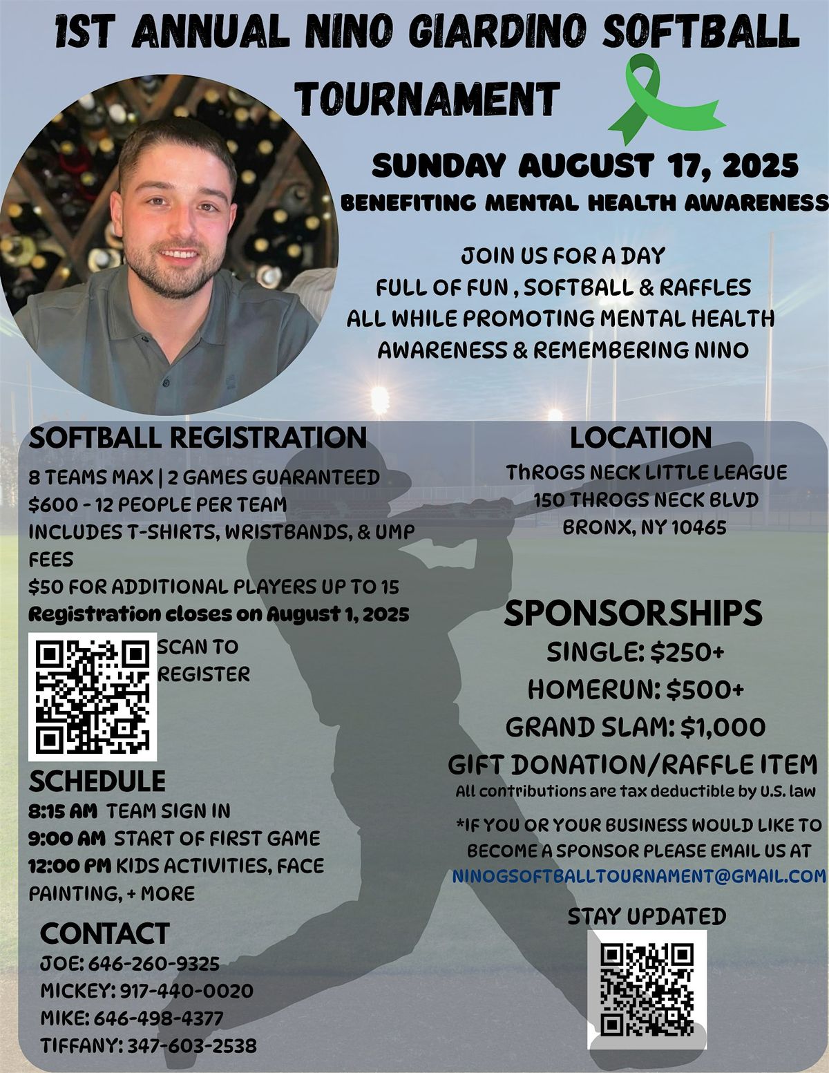 1st Annual Nino Giardino Softball Tournament