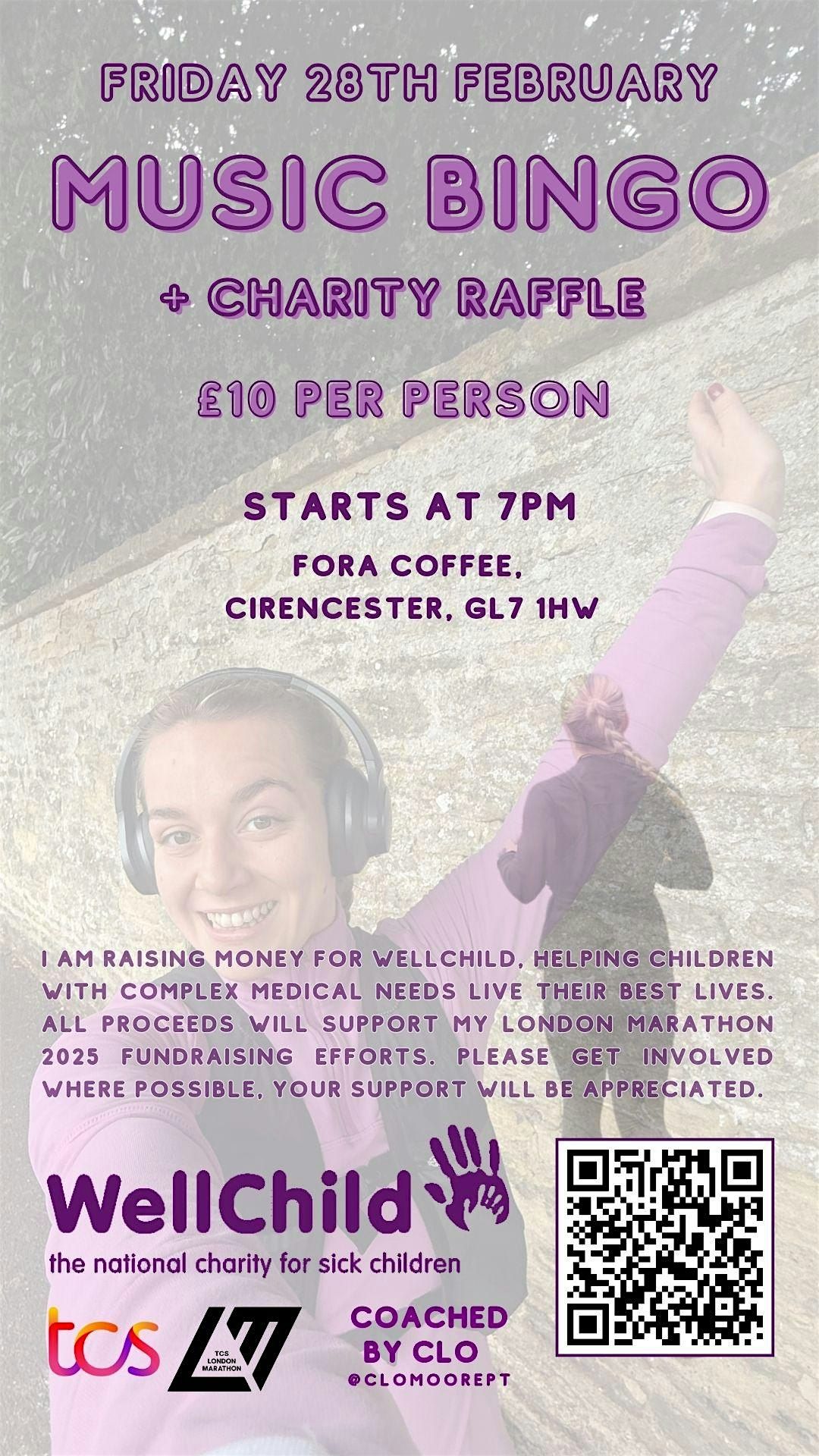 MUSIC BINGO + CHARITY RAFFLE | FORA, Cirencester, EN | February 28, 2025