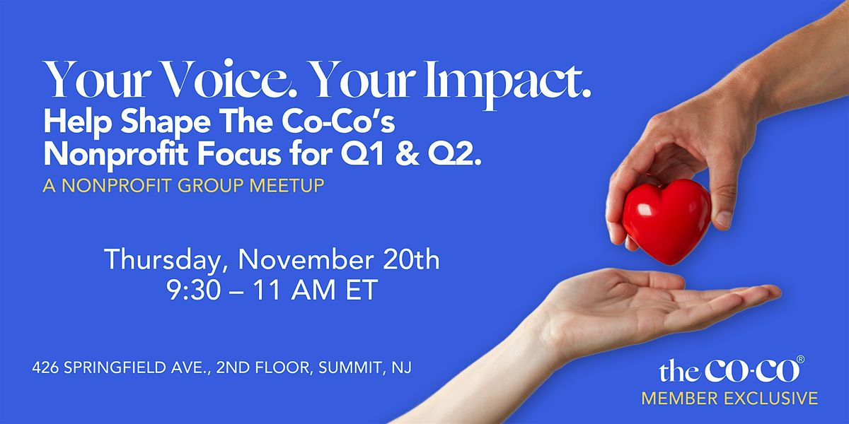 Co-Co Member Exclusive: Nonprofit Group