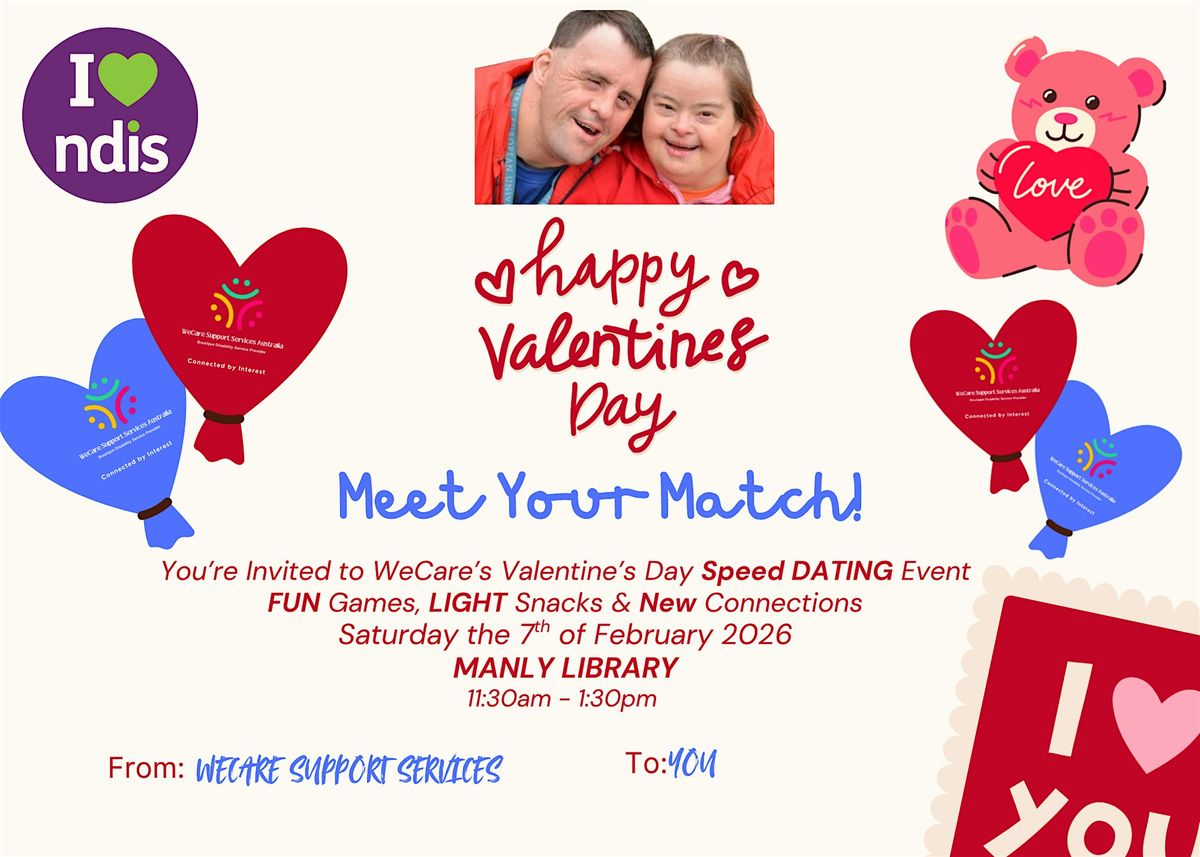 NDIS Valentine\u2019s Day Speed Dating & Social Event \u2013 Northern Beaches