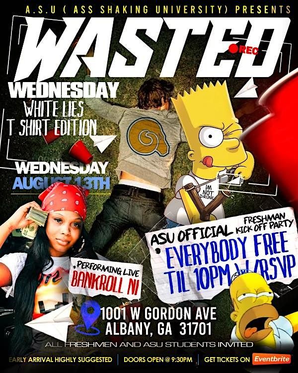 WASTED WEDNESDAY WHITE LIE T-SHIRT EDITION