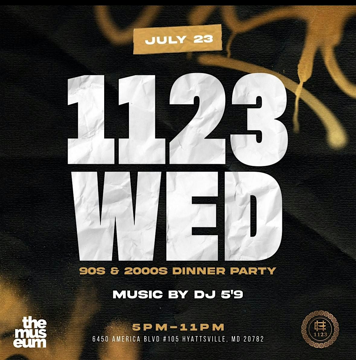 1123 Wednesdays 90s & 00s Dinner Party