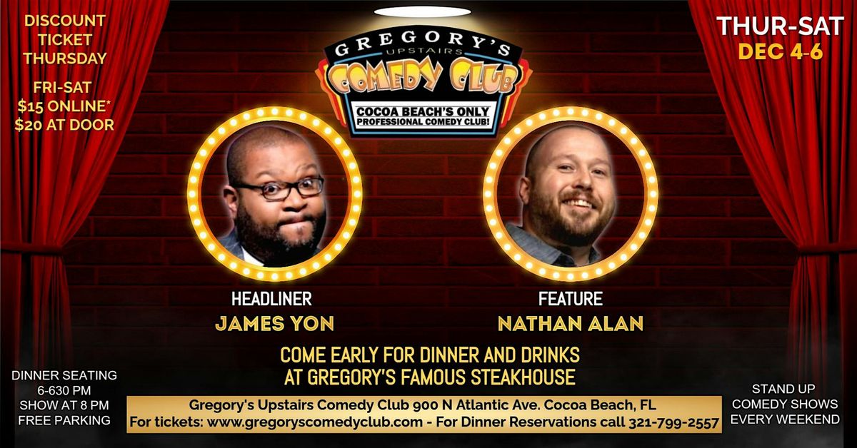 Dec 4-Dec 6  Gregory's Comedy Club