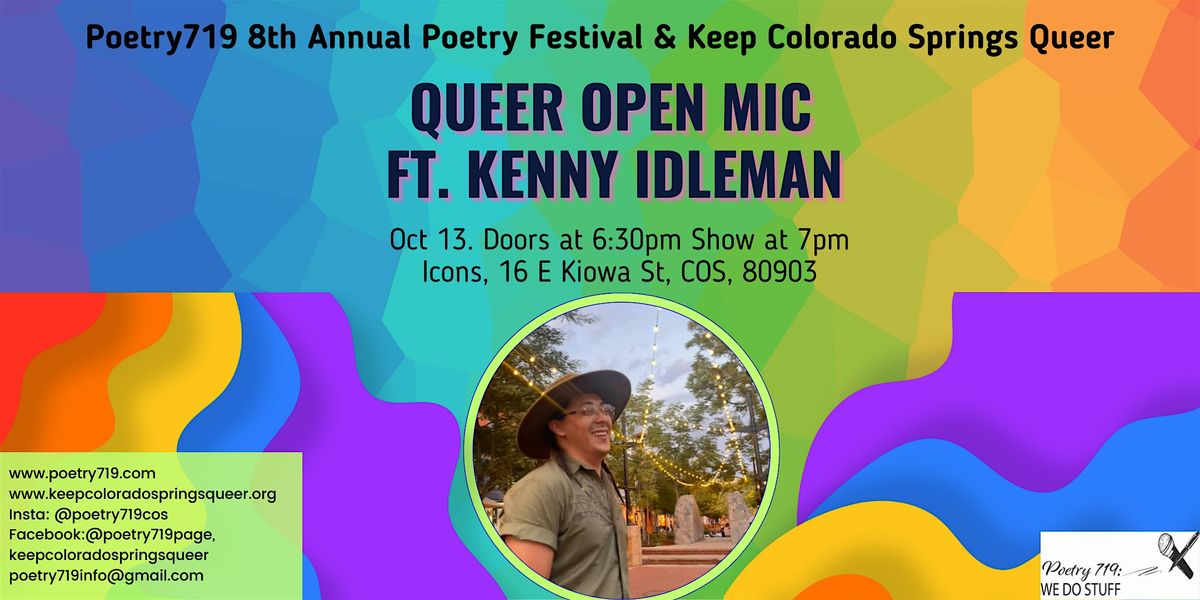 Poetry719's Annual Poetry Festival: Queer Open Mic featuring Kenny Idleman