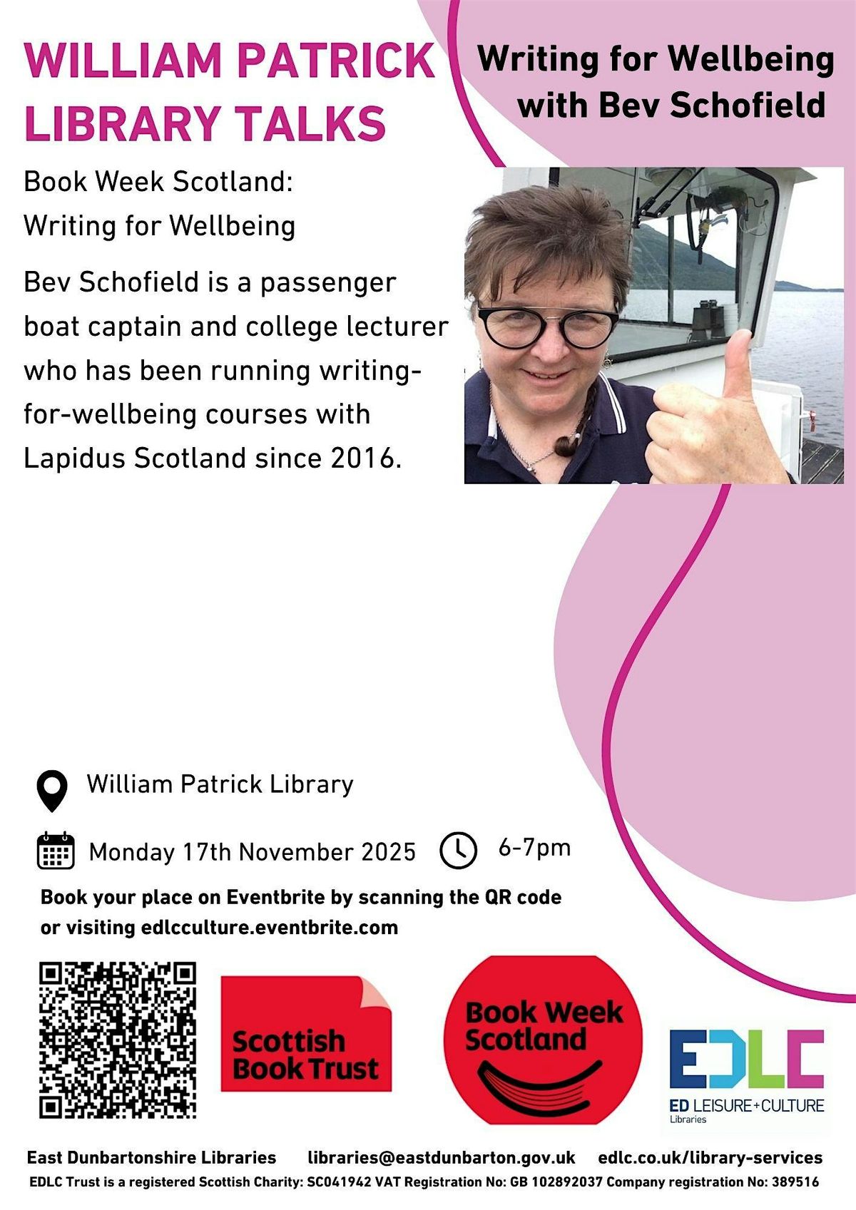 William Patrick Library Talks: Book Week Scotland - Bev Schofield