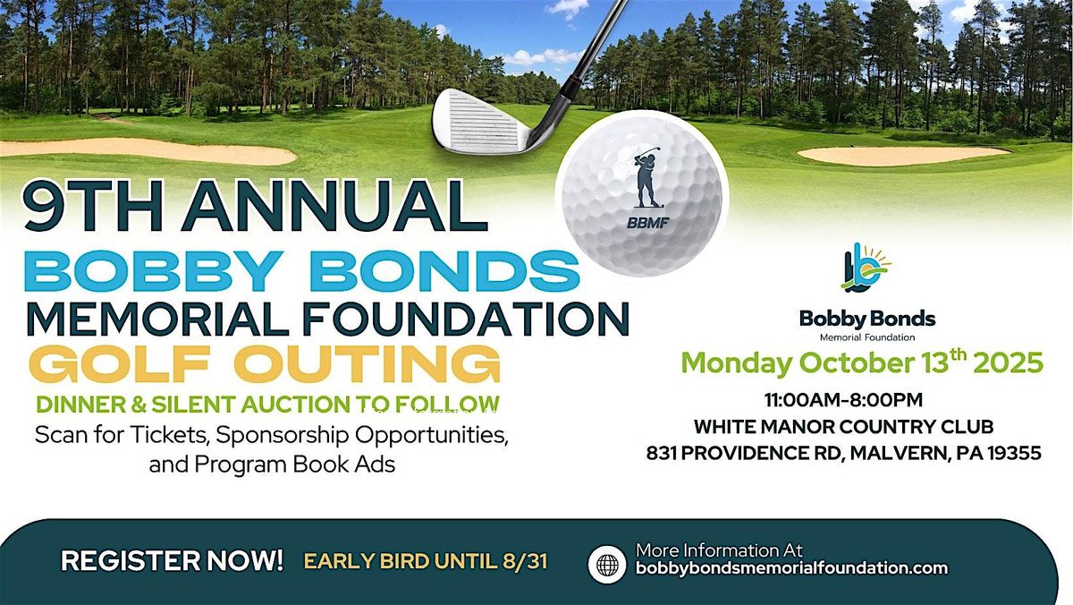 9th Annual Bobby Bonds Memorial Foundation Golf Outing & Cocktail Hour