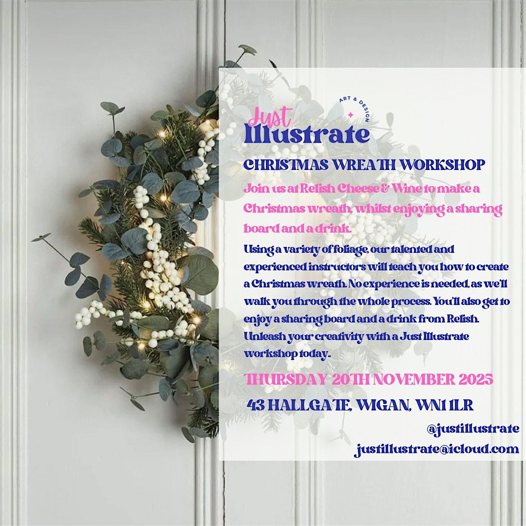 Christmas Wreaths, Cheese & Wine