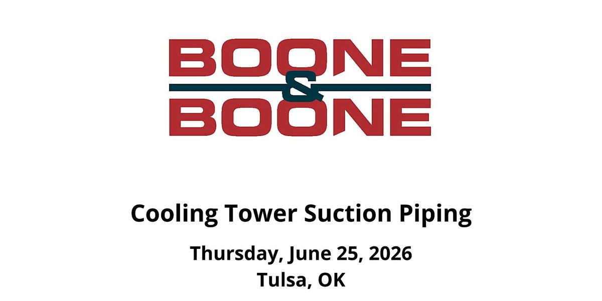 Cooling Tower Suction Piping