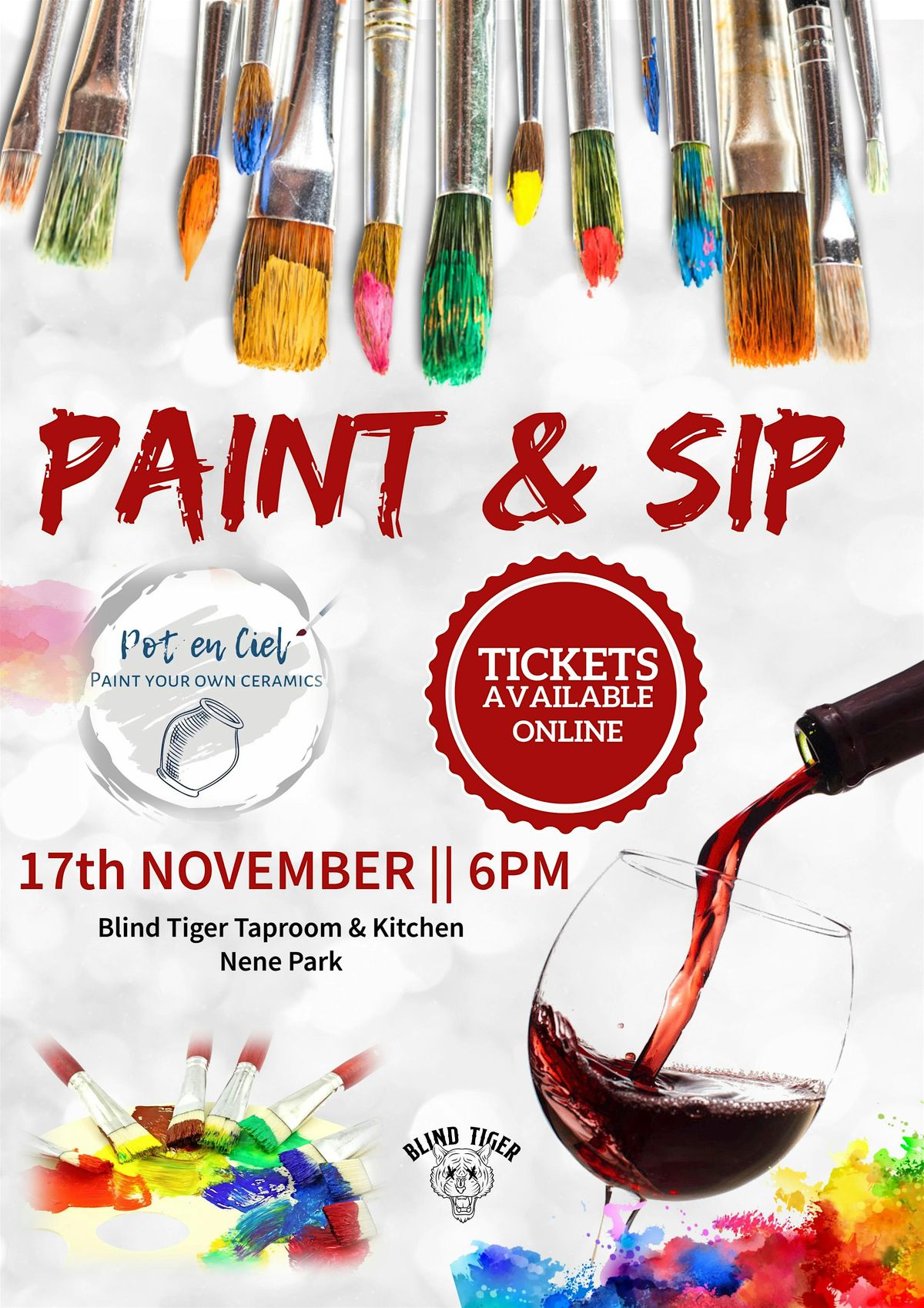 Paint & Sip with Pot en Ciel Ceramics at Blind Tiger Taproom and Kitchen