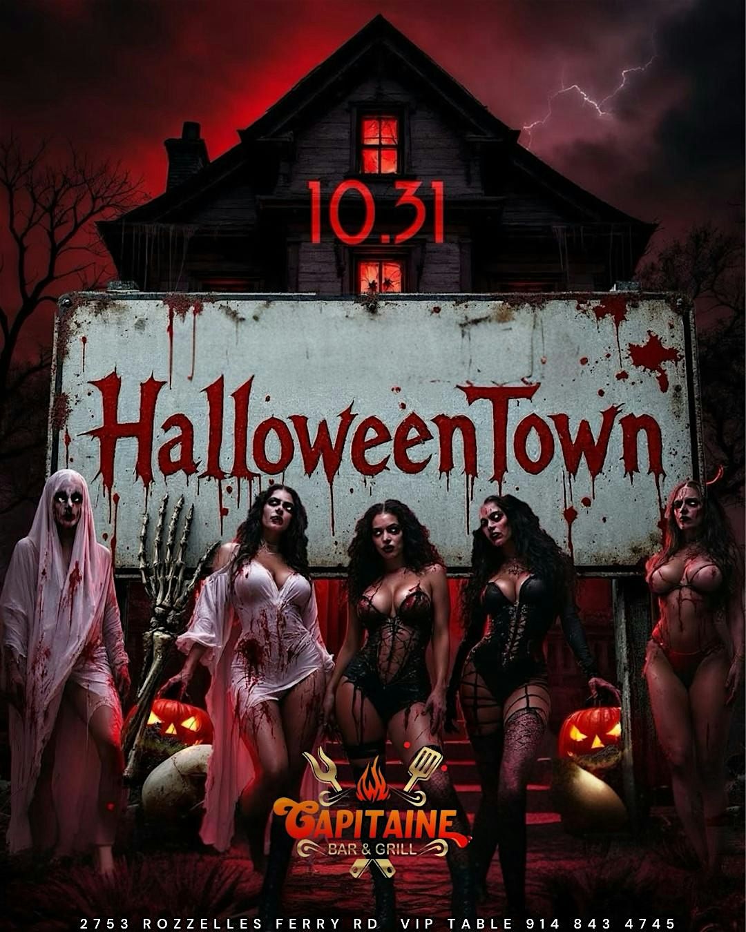 Halloween town! Free entry! $300 2 bottles!