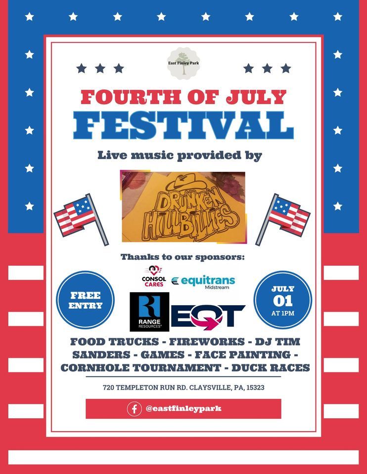 East Finley 4th of July Festival East Finley Park, Claysville, PA