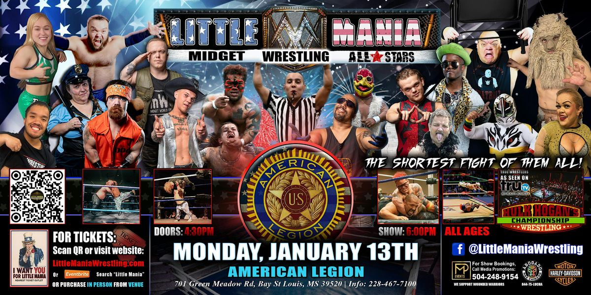 Bay St. Louis, MS Little Mania Midget Wrestling American Legion