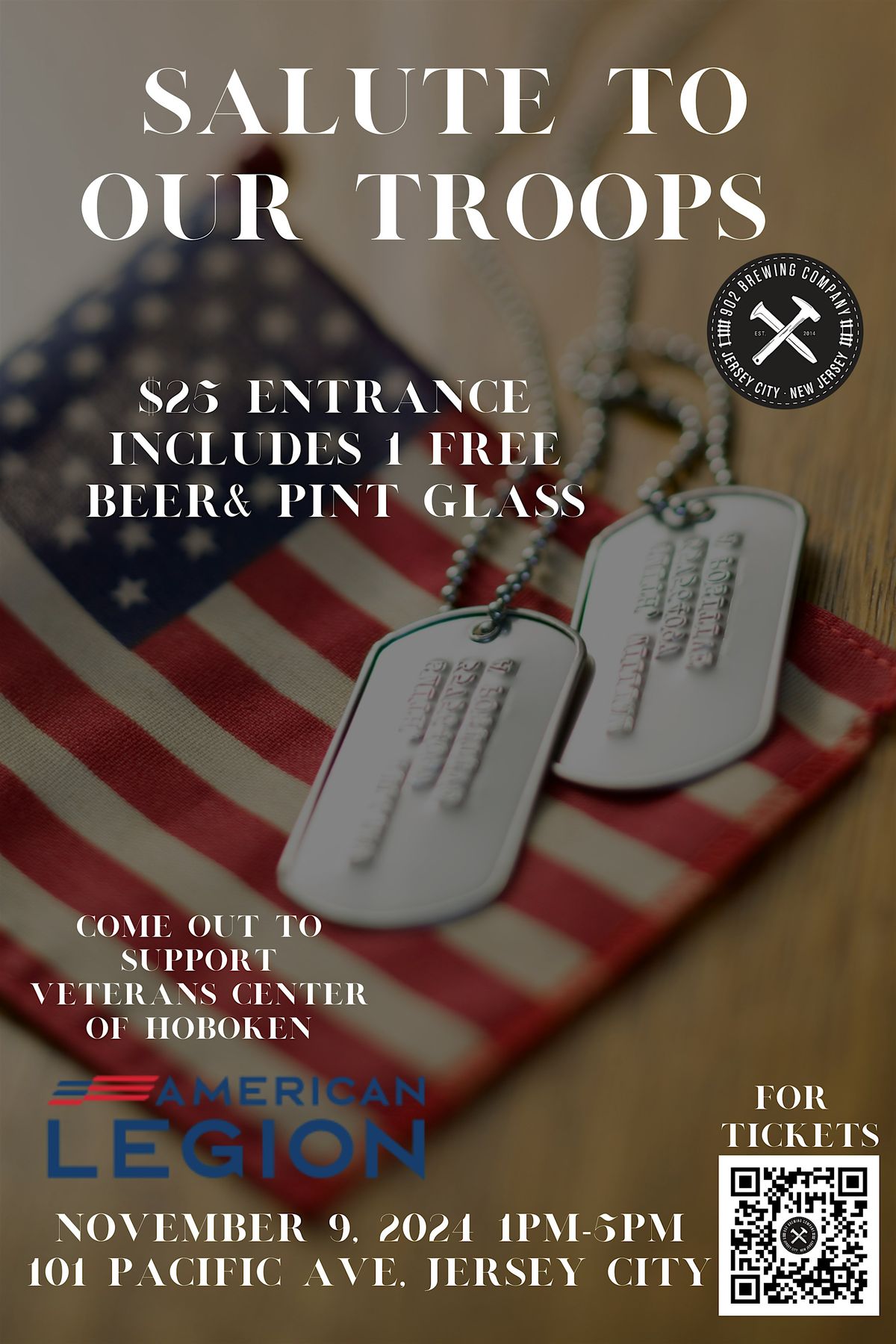 Veterans Day Celebration & Fundraiser at 902 Brewing | Salute to Our Troops