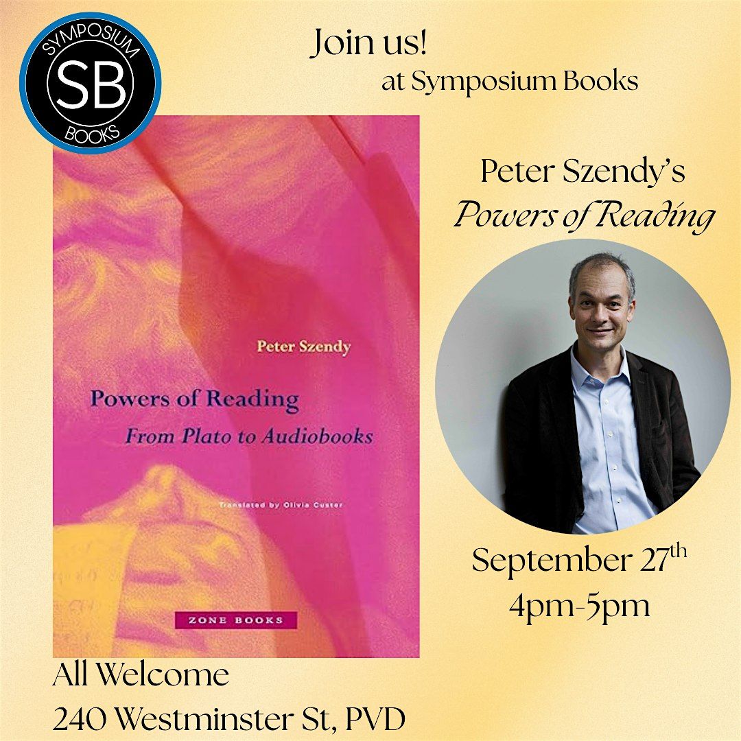 Author Event! Peter Szendy's "Powers of Reading"