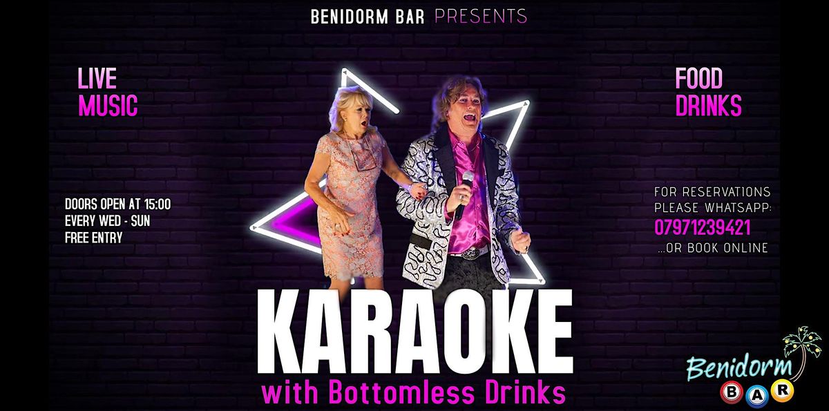 Karaoke Open Bar with Bottomless Booze & Private Booths!
