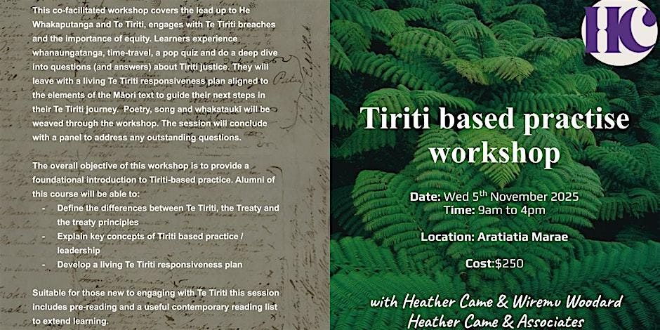 Tiriti based practice workshop