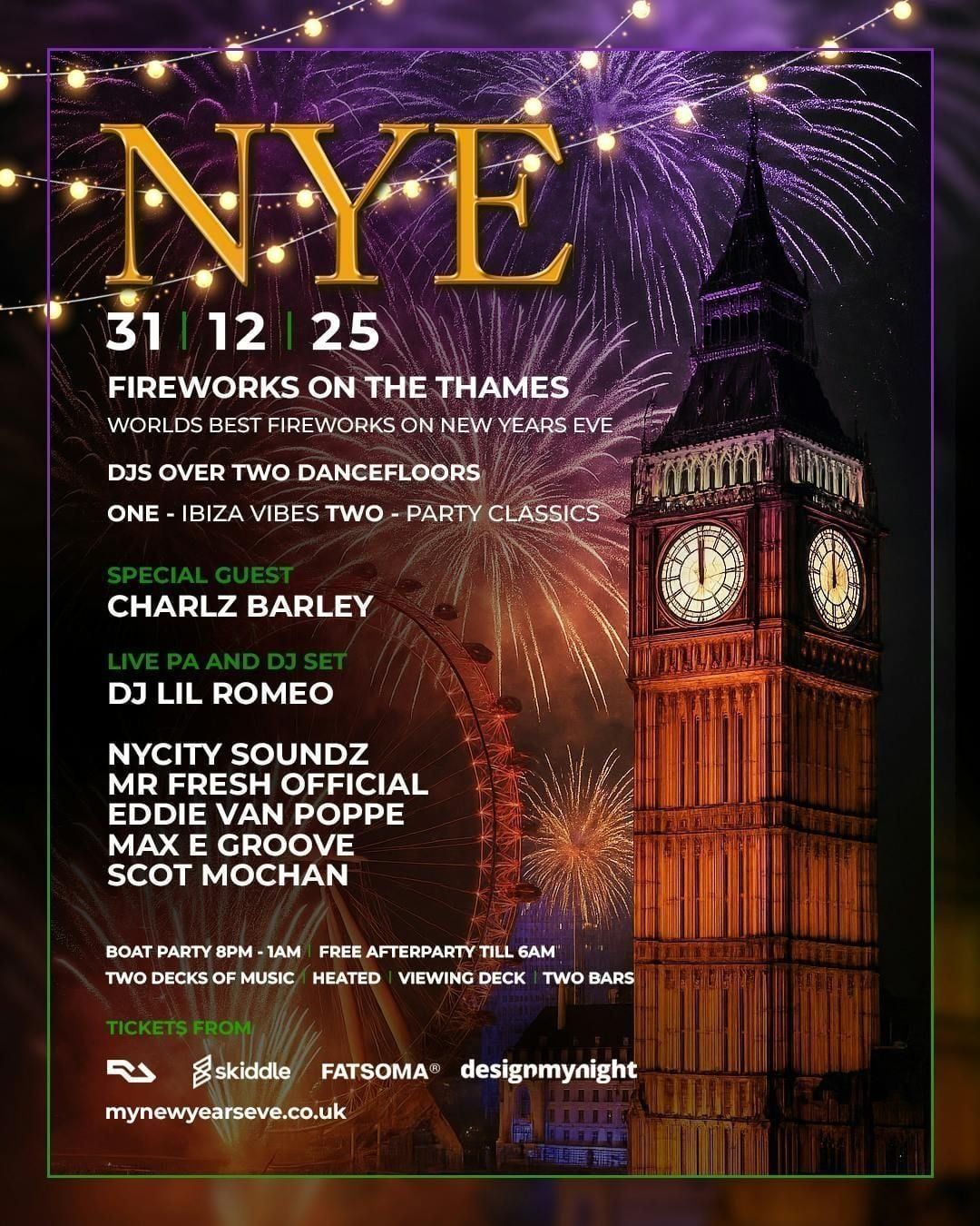 NYE Fireworks on the Thames - The worlds best Fireworks \/ flash sale