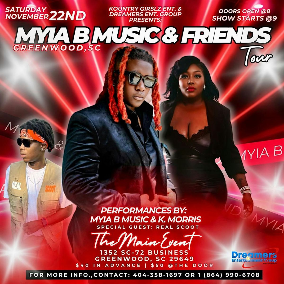 MYIA B MUSIC AND FRIENDS "THE TOUR" - (GREENWOOD, SC)