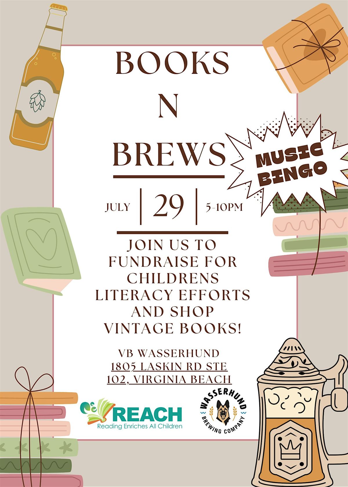 Books N Brews Fundraiser for REACH!