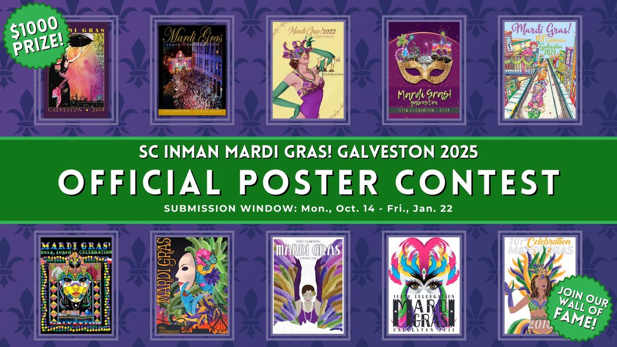 SC Inman Mardi Gras! Galveston 2025 Official Poster Contest 2314 The