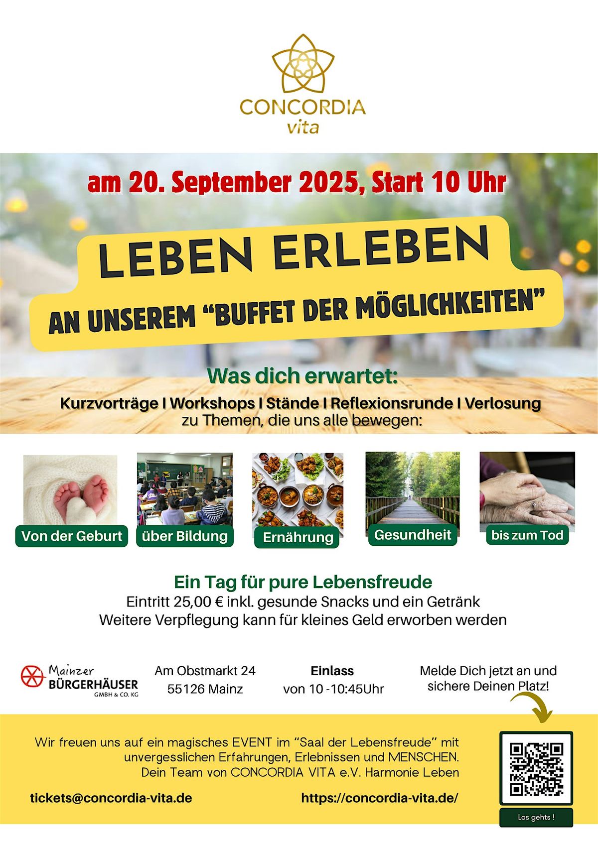 Leben erleben - Ein Buffet der M\u00f6glichkeiten