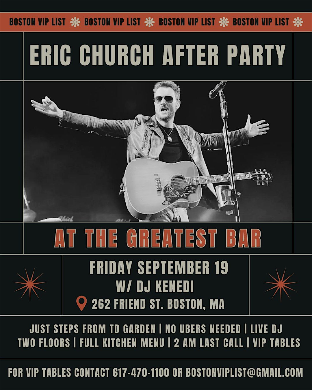 ERIC CHURCH AFTER PARTY @ THE GREATEST BAR
