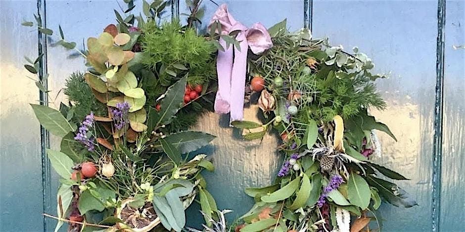 Christmas wreath making