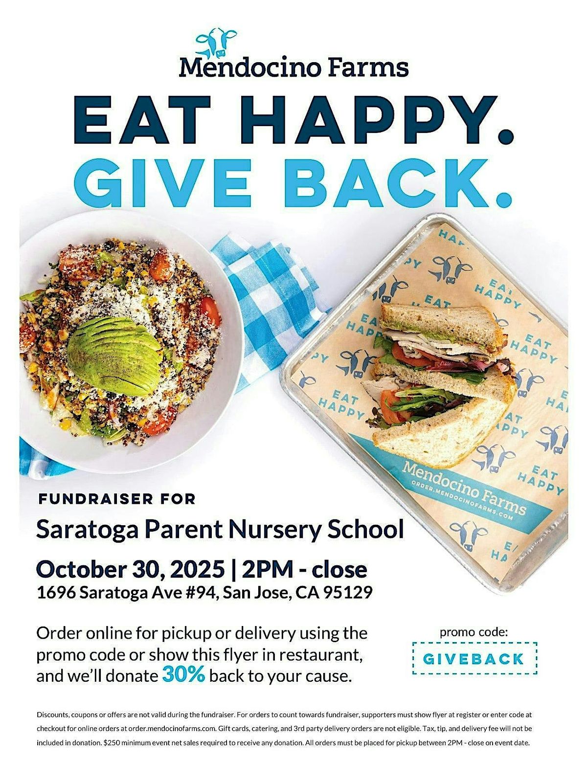 SPNS Fundraiser with Mendocino Farms