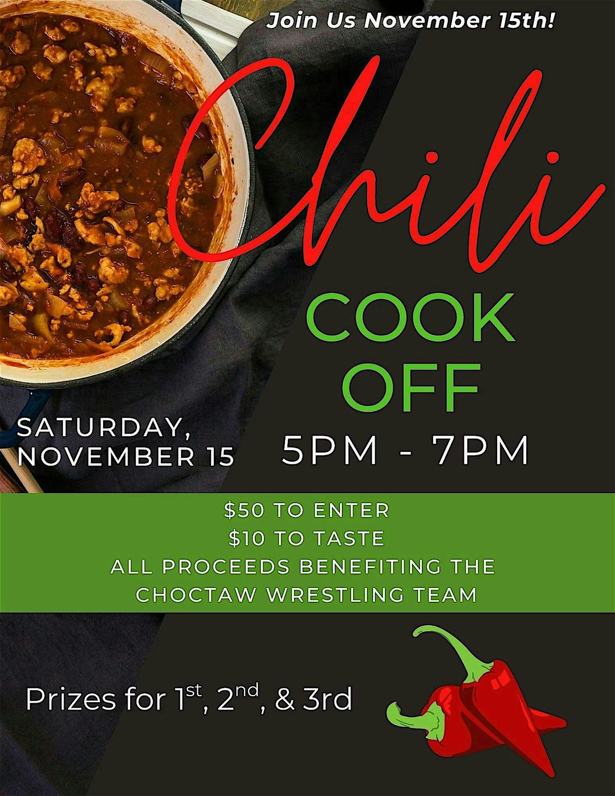 Chili cook - off & Corn hole tournament