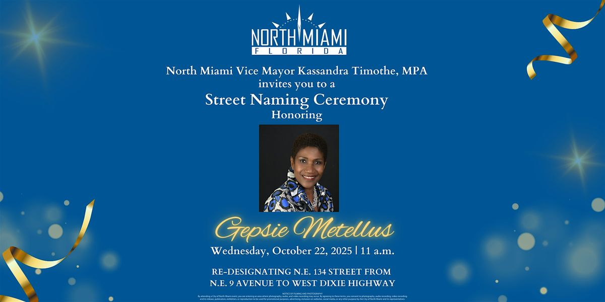 Gepsie Metellus Street Naming Ceremony