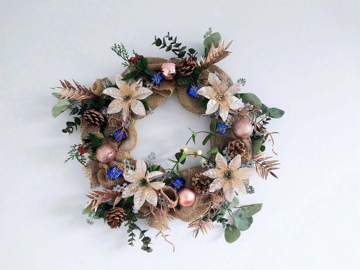 Golden Rose  Wreath, Ladies Meet  and Create Workshop