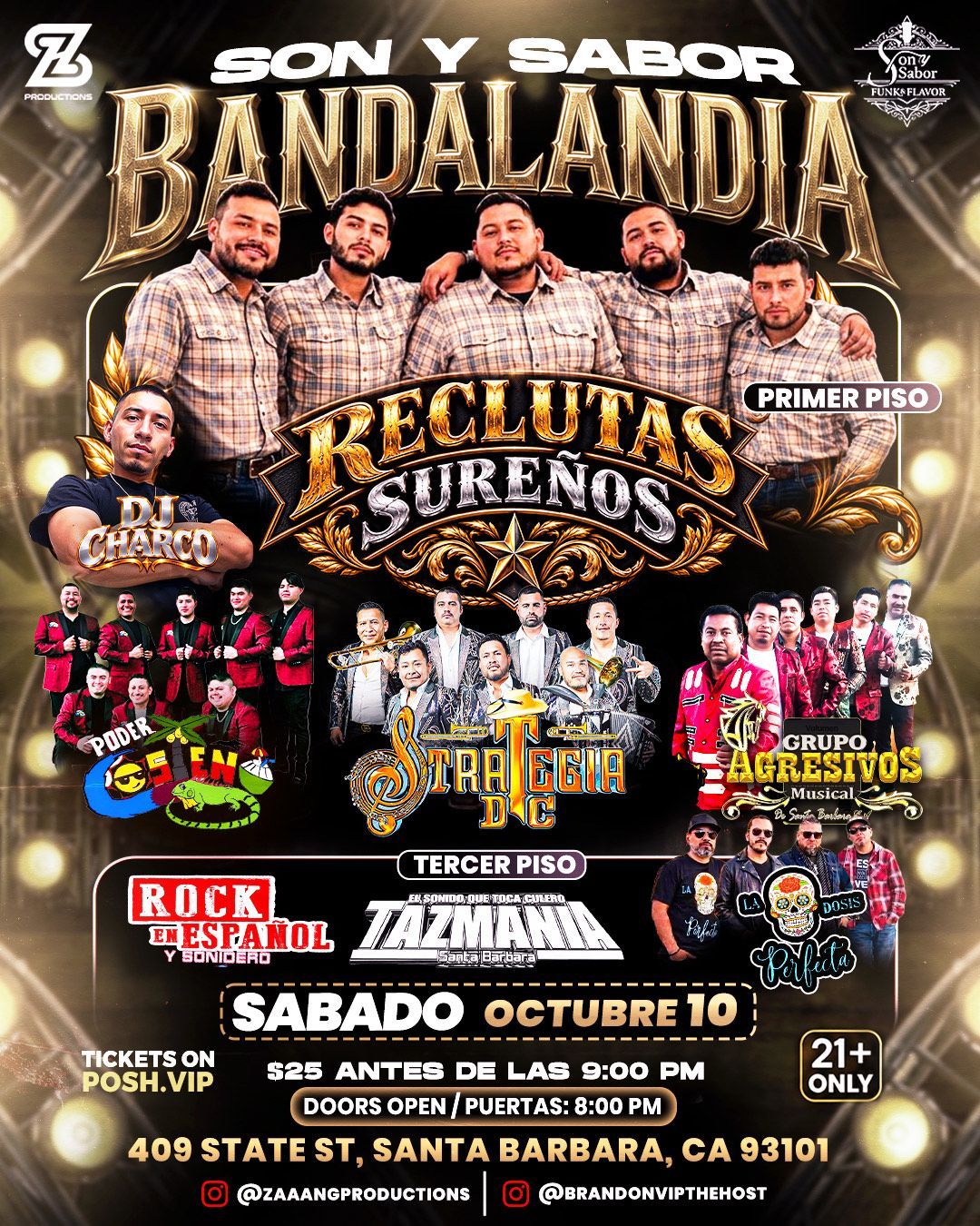 BANDALANDIA SON Y SABOR SATURDAY OCT 10 at Son y Sabor, Santa Barbara ...