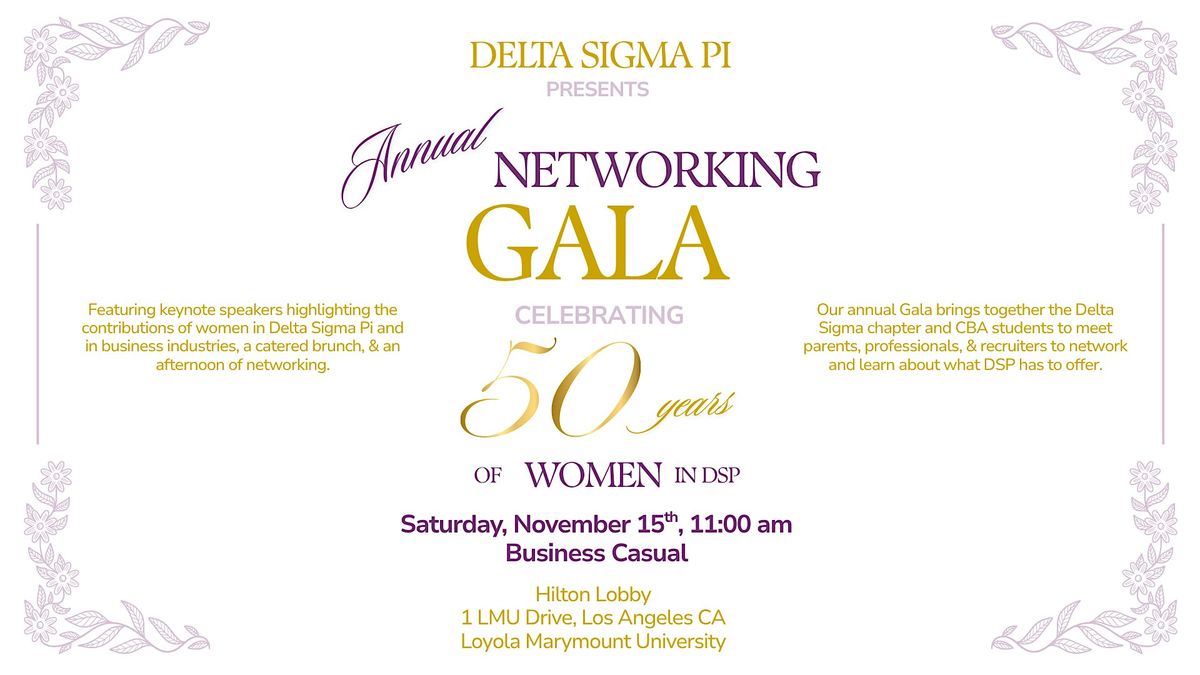 Delta Sigma Pi Annual Networking Gala