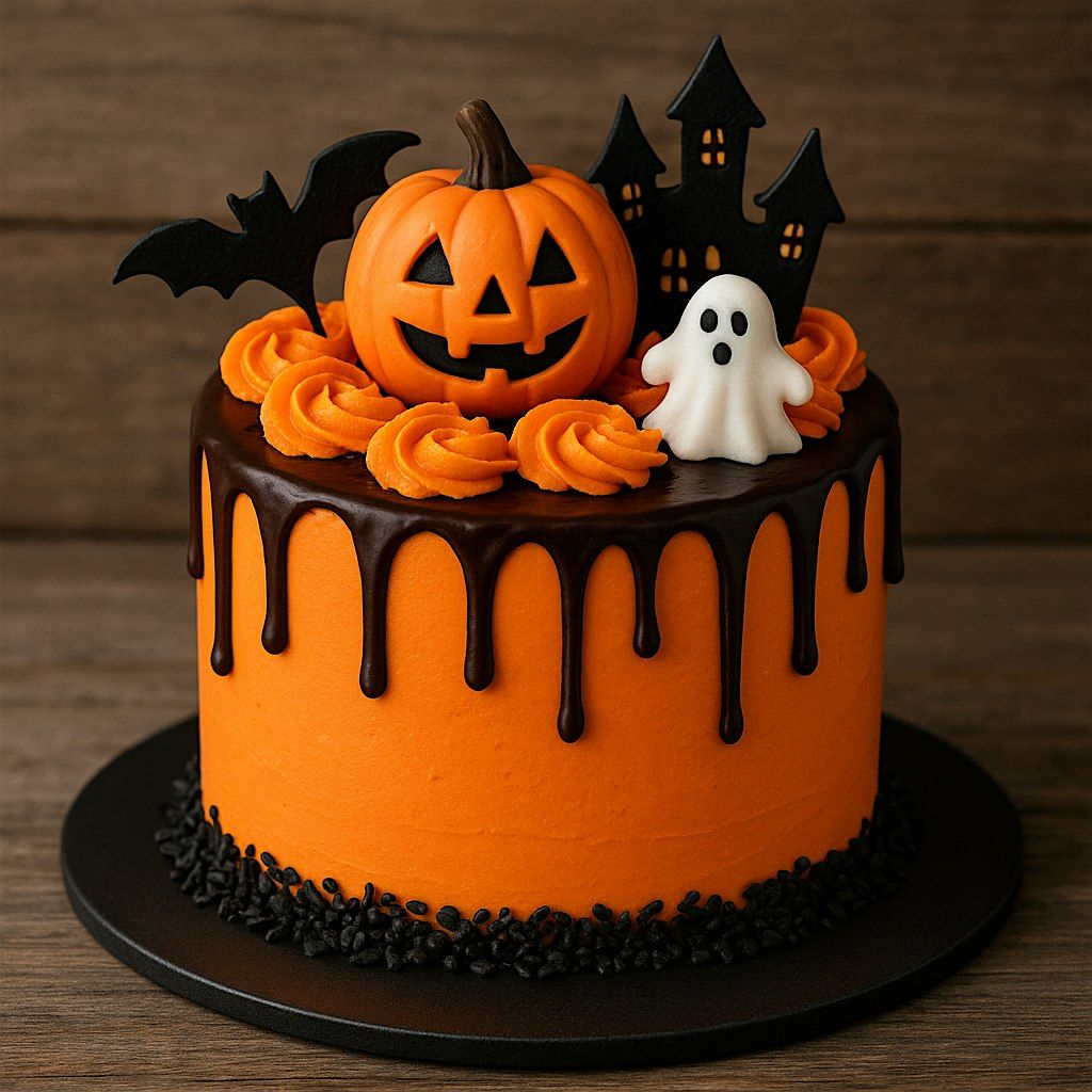 Halloween Inspired Drip Cake!!