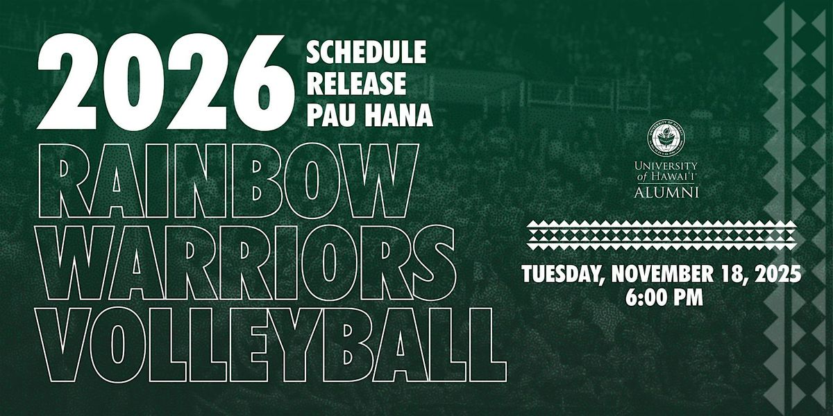 2026 Rainbow Warriors Volleyball Pau Hana