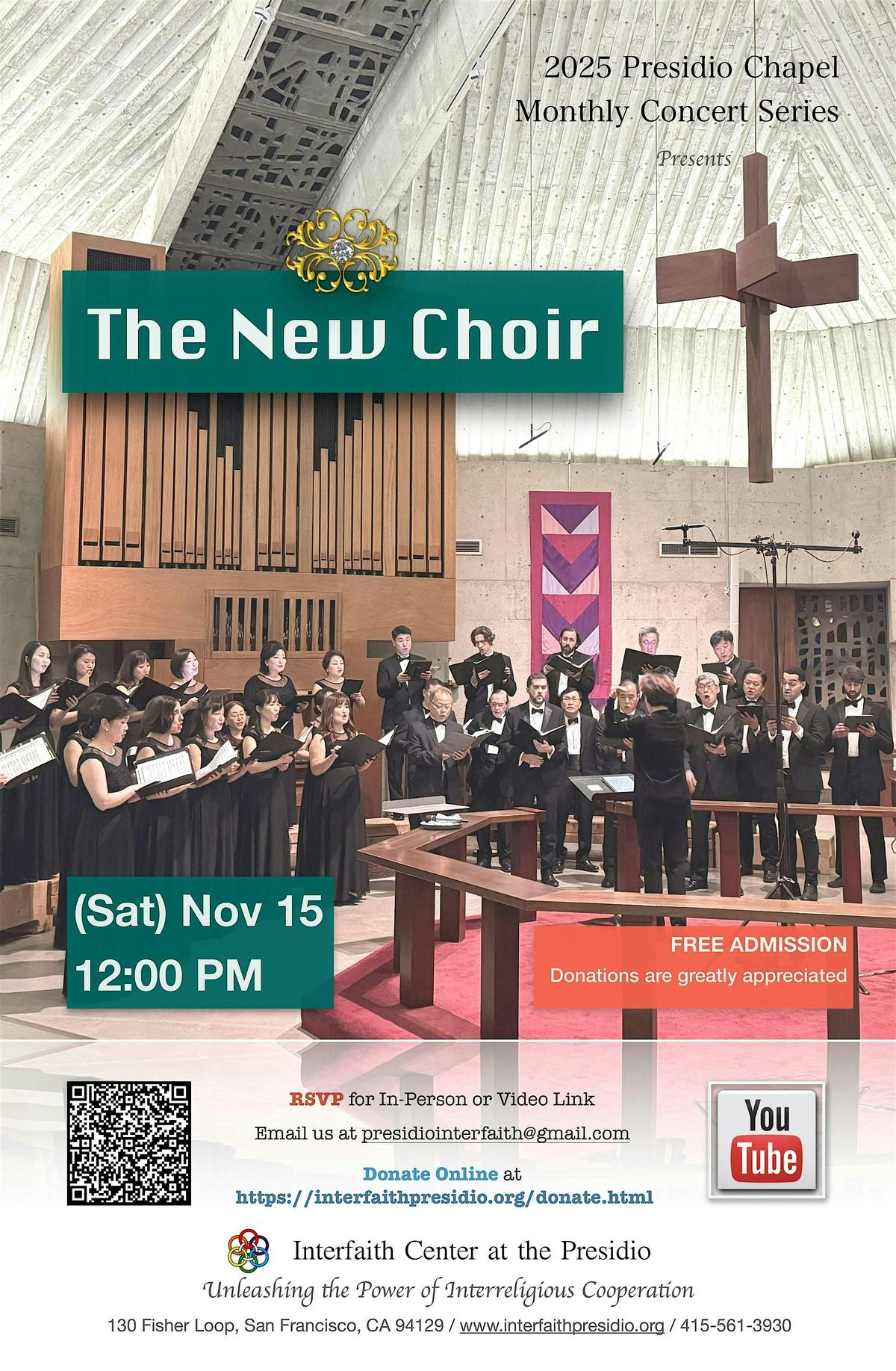 Presidio Chapel Concert Series  - The New Choir  Holiday Concert