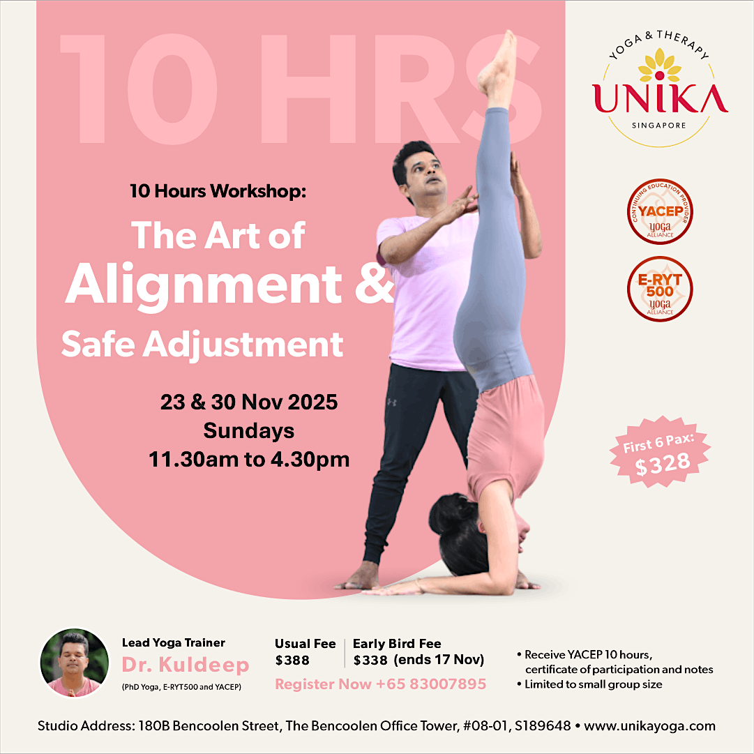 10-hour Yoga workshop: The Art of Alignment & Hands-on Safe Adjustment