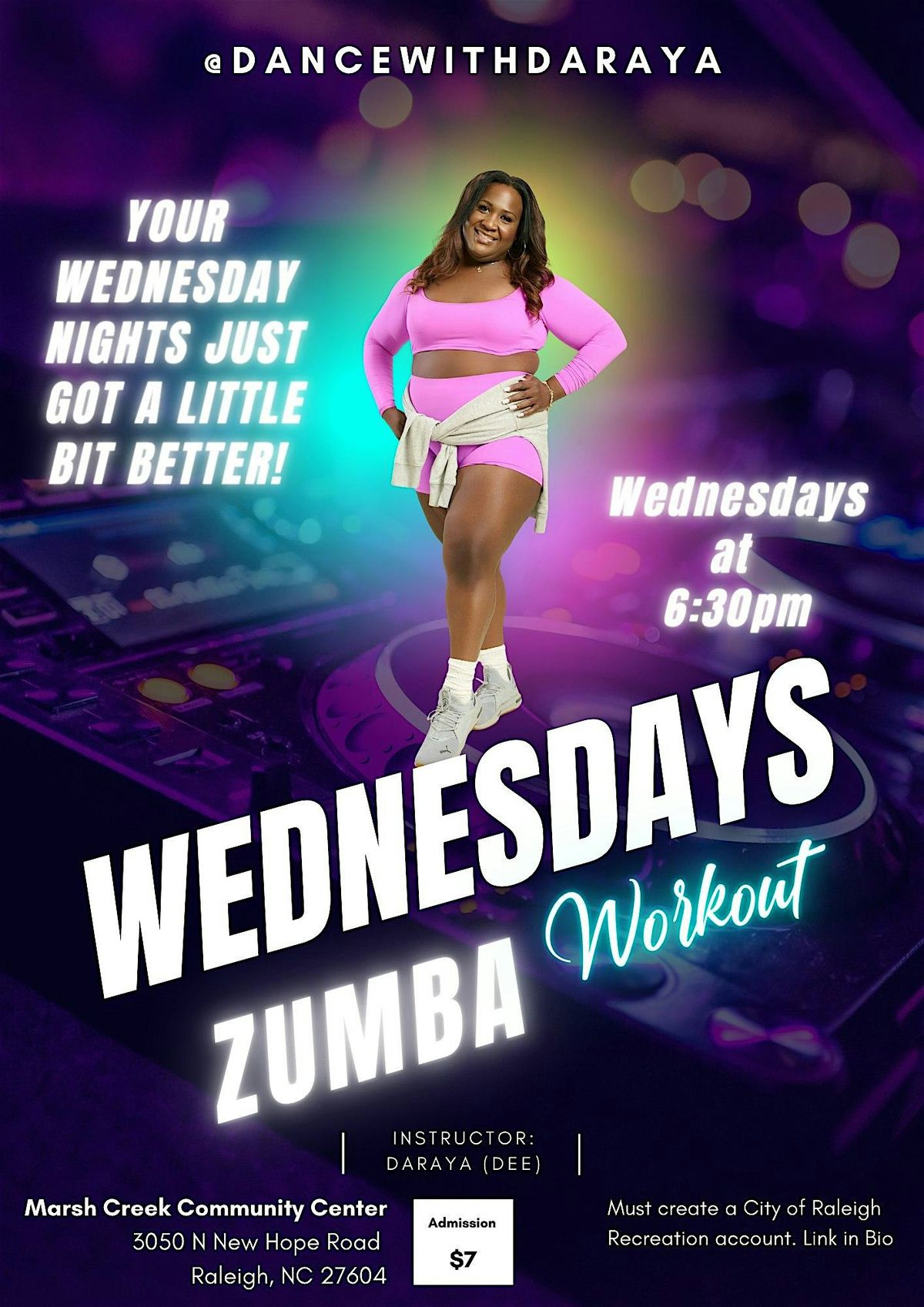 Zumba with Daraya- Wednesdays at Marsh Creek