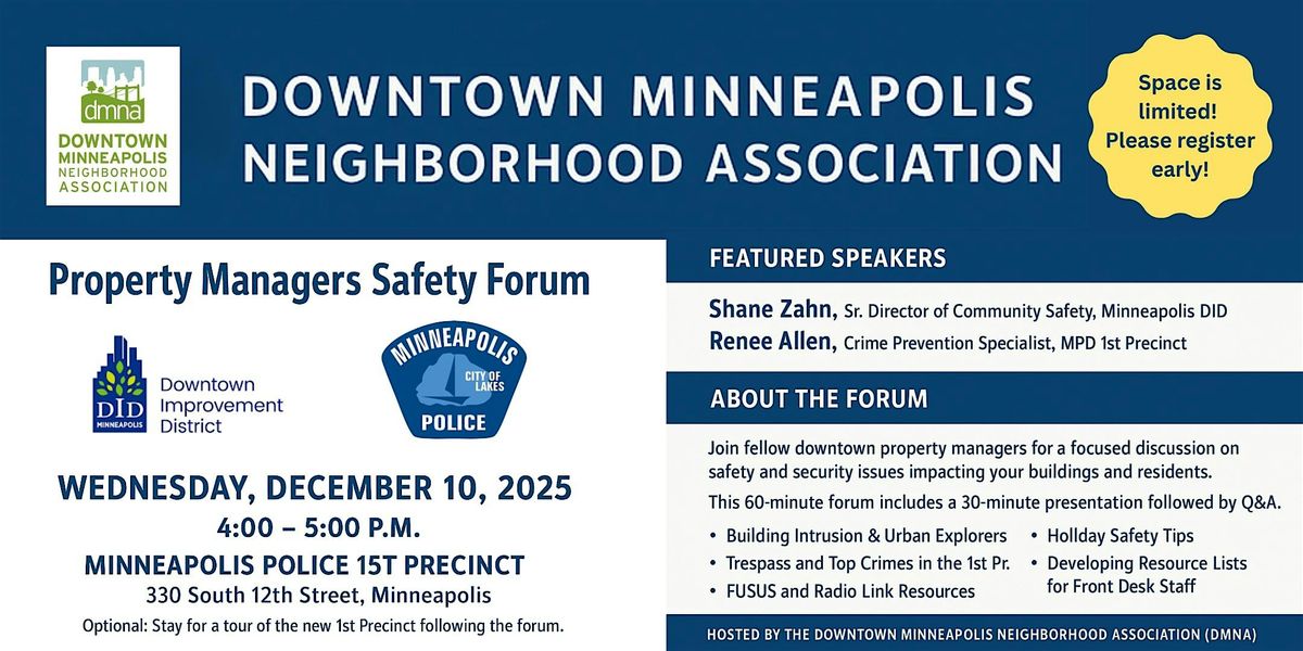 DMNA Safety Forum for Downtown Residential Building Property Managers