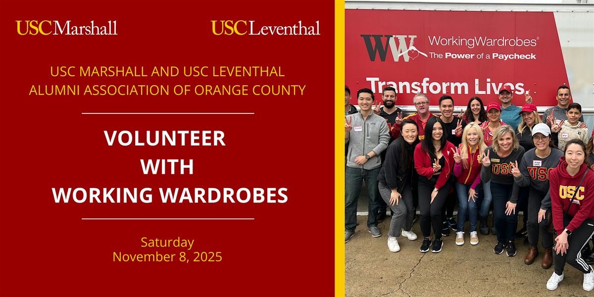 USC Marshall Alumni OC: Volunteer with Working Wardrobes - 11\/8 in Irvine