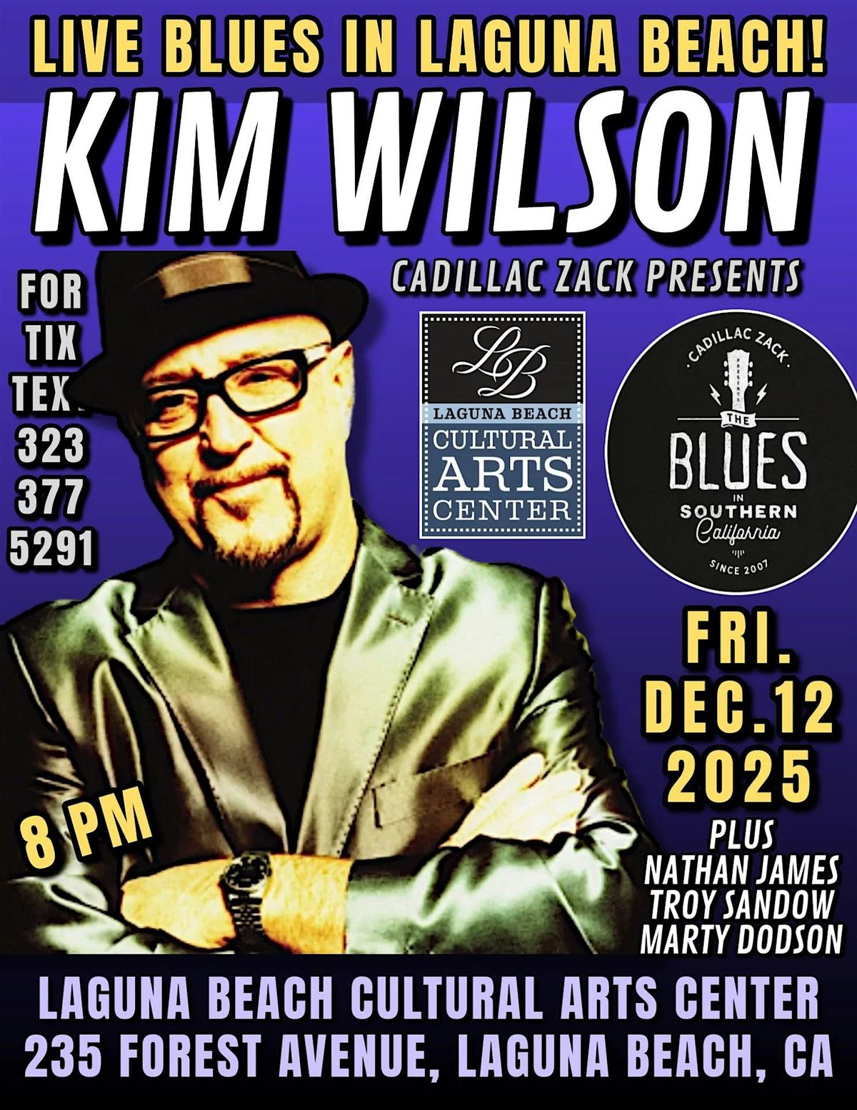 KIM WILSON - Blues Harp Legend from THE FABULOUS THUNDERBIRDS - in Laguna!