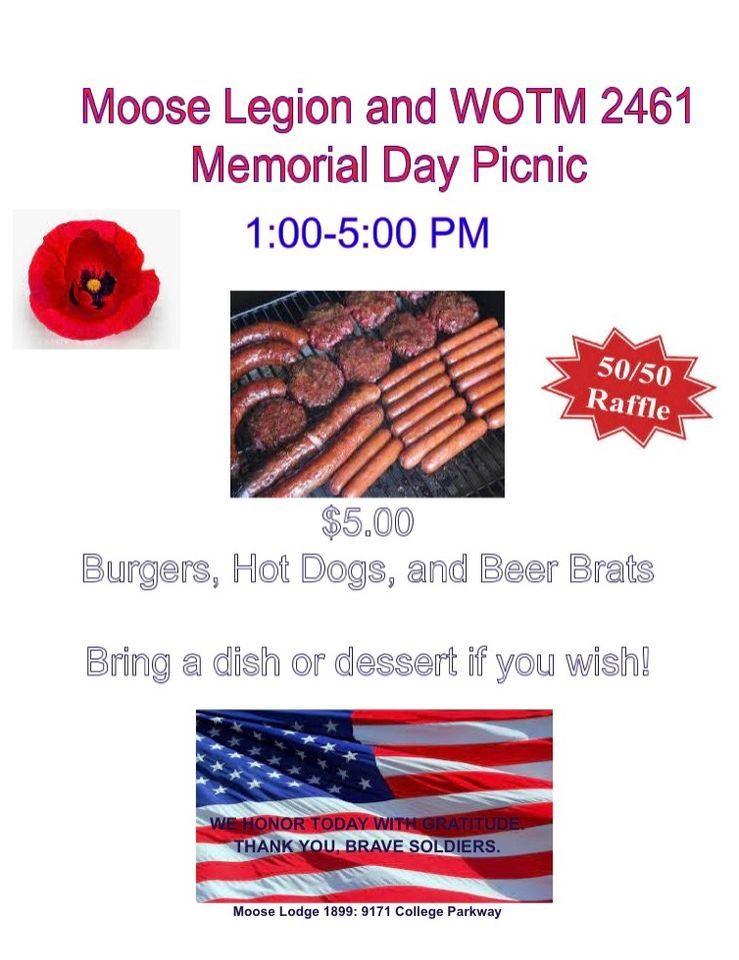 Memorial Day Picnic Moose Lodge 1899, Fort Myers, FL May 29, 2023