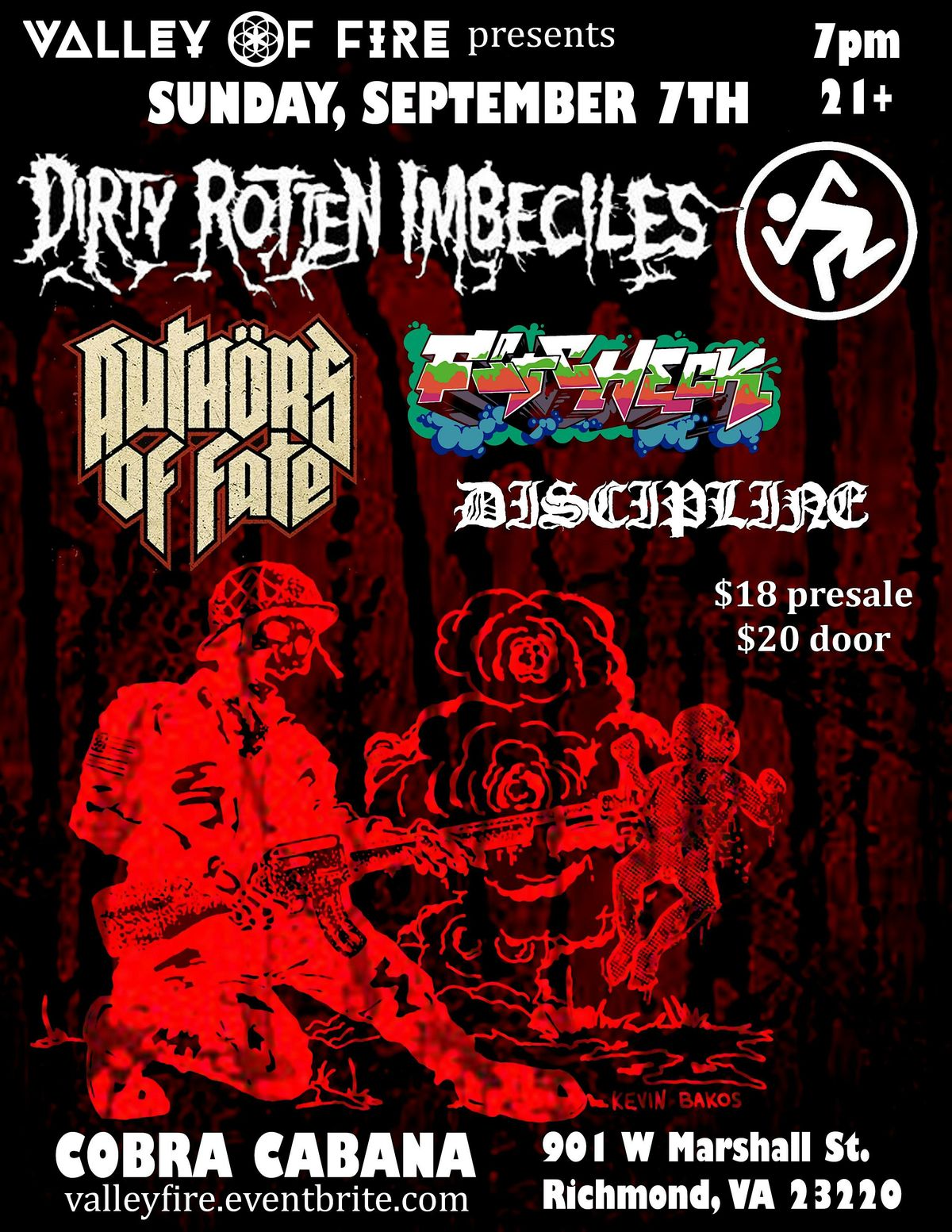 D.R.I. | AUTHORS OF FATE | FIT CHECK | DISCIPLINE Live in Richmond, VA