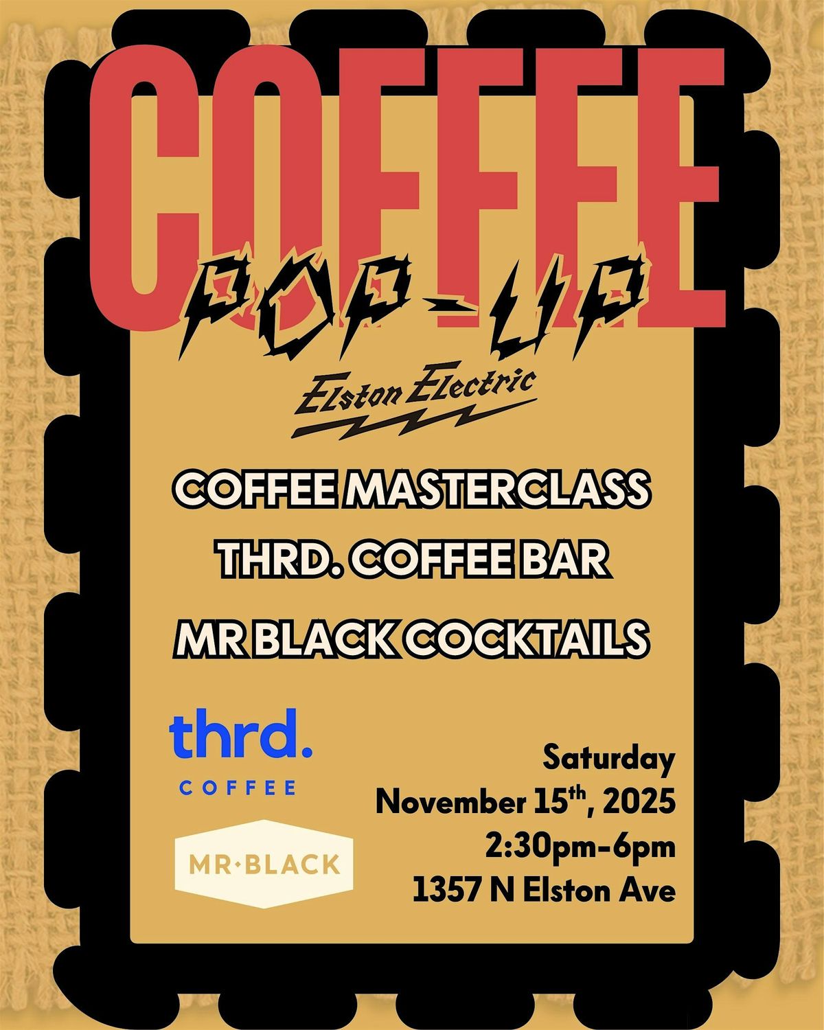 Thrd. Coffee Pop-Up and Masterclass featuring Mr. Black Coffee Liqueur