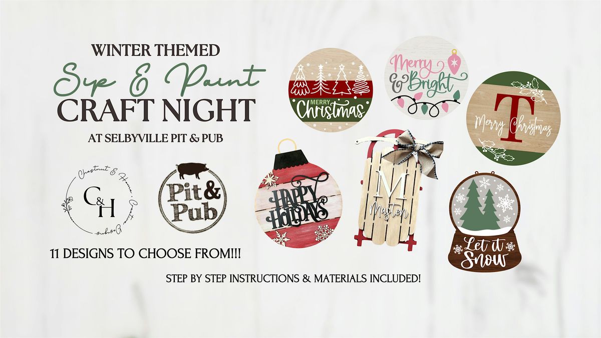 Paint & Sip - Craft night with Chestnut & Home